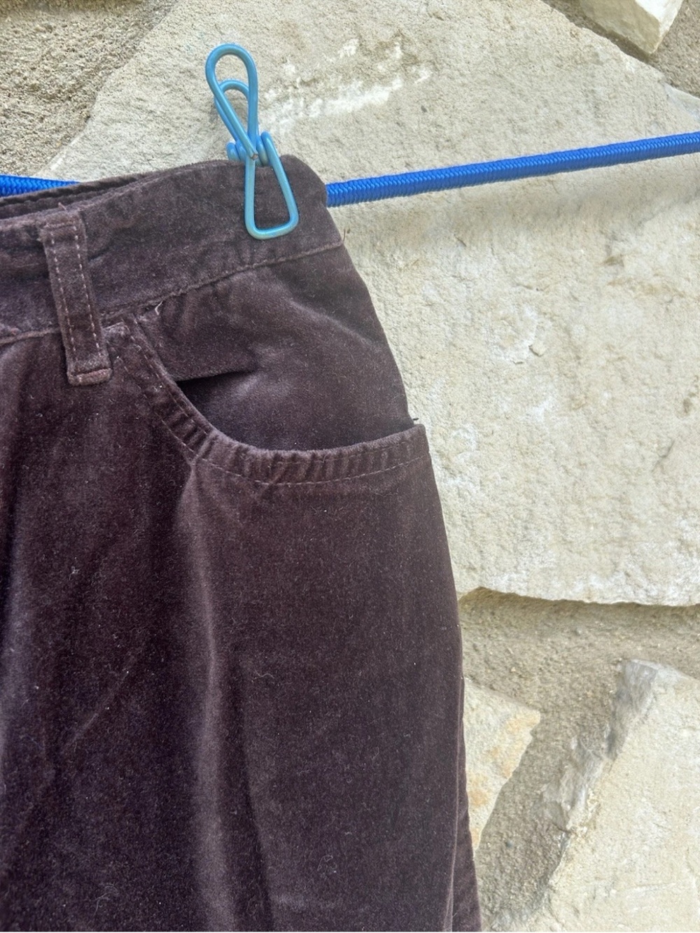 Gloria Vanderbilt Velvet Jeans Size 6 Brown Straight Leg 5 Pocket Excellent - Picture 6 of 8
